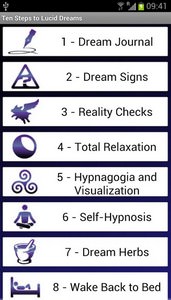 10 Steps to Lucid Dreams App Screenshot
