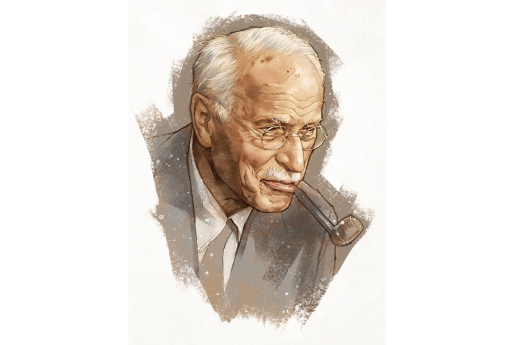 carl jung shadow work portrait